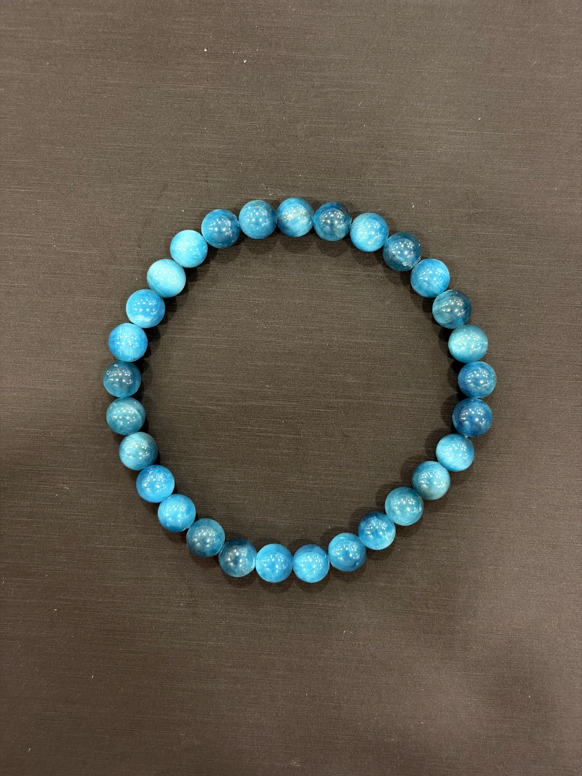 藍色磷灰石・手串珠 APA-B-0-00003