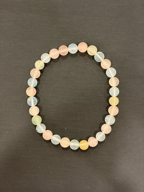 多色綠柱石・手串珠 BER-B-0-00006