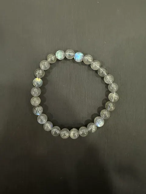 灰色拉長石・手串珠 FEL-B-0-00013
