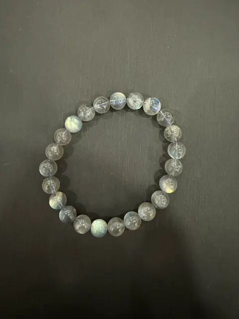 灰色拉長石・手串珠 FEL-B-0-00014