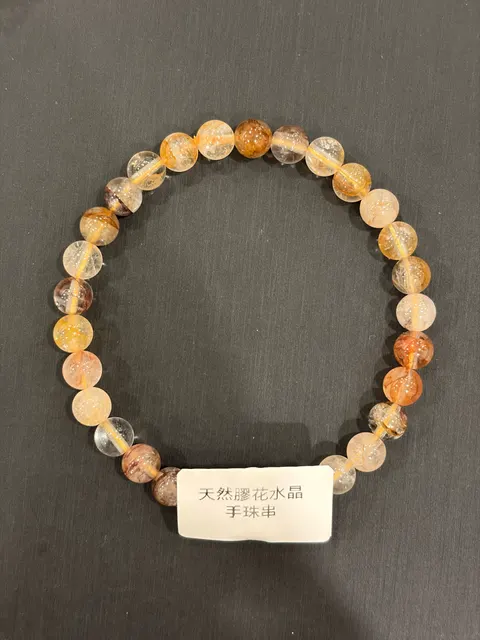 白色水晶・手珠串 QCR-B-0-00014